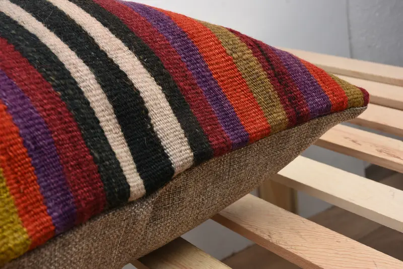 Pillow Case, Vintage Kilim Throw Pillow, Armchair Pillow Sham, Kilim Cushion Sham, 24x24 Blue Cushion, Pillow for Couch, Patio Cushion Case - 7