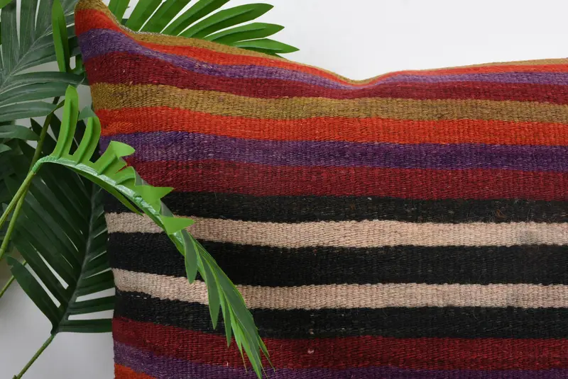 Pillow Case, Vintage Kilim Throw Pillow, Armchair Pillow Sham, Kilim Cushion Sham, 24x24 Blue Cushion, Pillow for Couch, Patio Cushion Case - 2