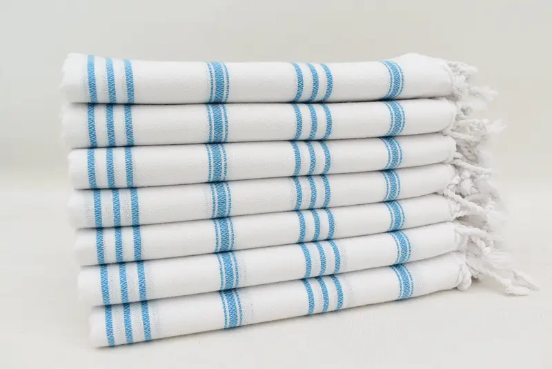 Geschenk für ihn, 40x24 Baumwollstreifentuch, kleine Badetücher, Brautdusche Gunst, monogrammiertes Handtuch, Monogrammküchentuch, handgefertigtes Geschenk - 2