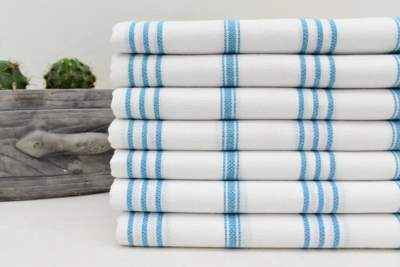 Geschenk für ihn, 40x24 Baumwollstreifentuch, kleine Badetücher, Brautdusche Gunst, monogrammiertes Handtuch, Monogrammküchentuch, handgefertigtes Geschenk - 6