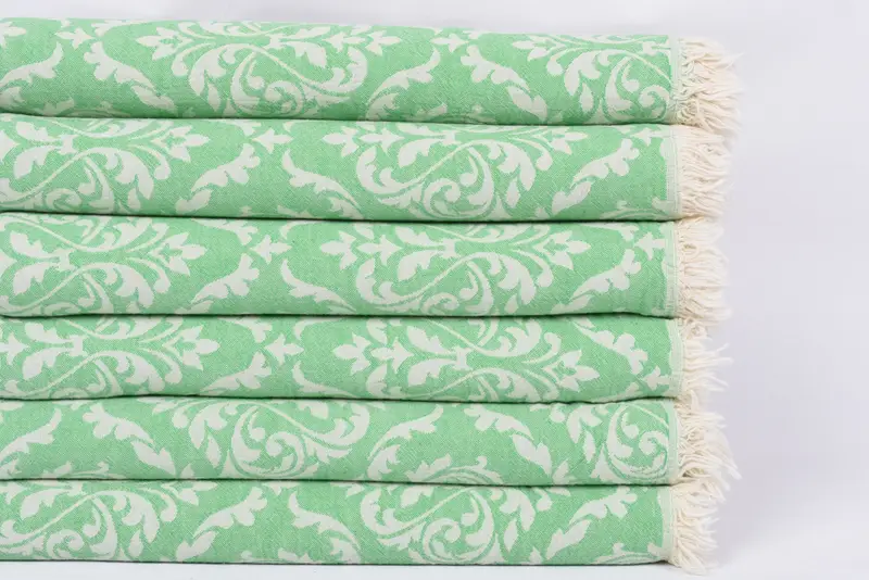 68x36 Cotton Baroque Towel, Wedding Hand Made Gift, Best Beach Towel, Hammam towel, Engagement Gift, Extra large Turkish bath towel, Summer Gift - 4