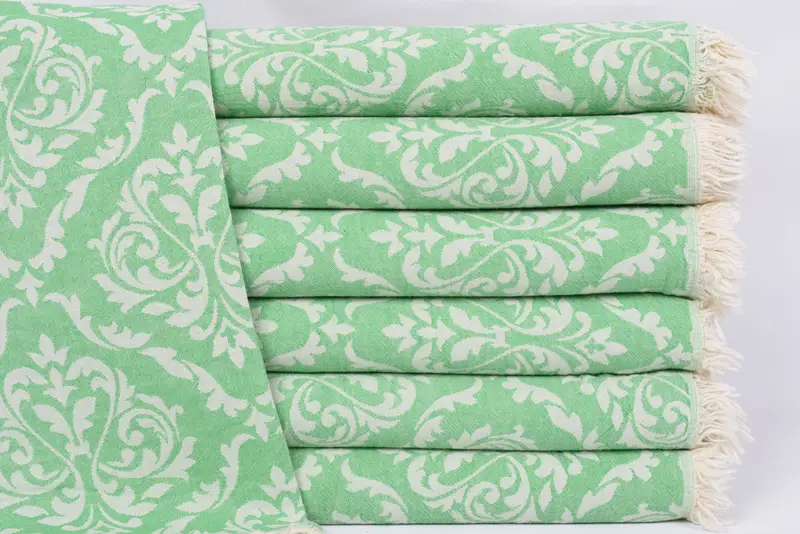 68x36 Cotton Baroque Towel, Wedding Hand Made Gift, Best Beach Towel, Hammam towel, Engagement Gift, Extra large Turkish bath towel, Summer Gift - 2