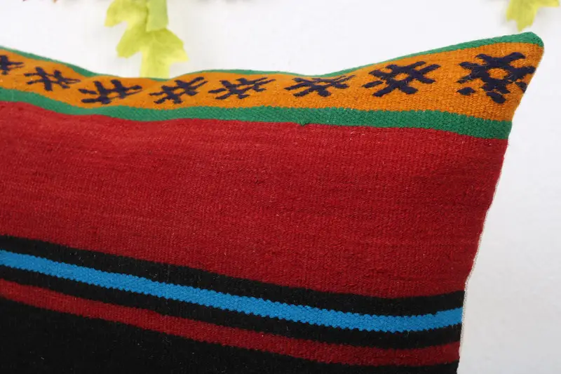 Custom Pillow Cover, Pillow Case, Office Chair Cushion Case, Interior Designer Pillow, Pillow for Sofa, Kilim Cushion Sham, 16x24 Red Cushion - 5