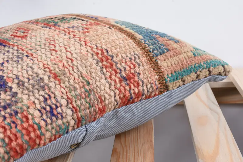 Pillow Sham, Home Decor Pillow, Boho Pillow Sham Cover, Outdoor Cushion Cover, Boho Pillow, 12x12 Beige Pillow, Knitted Pillow Case - 7