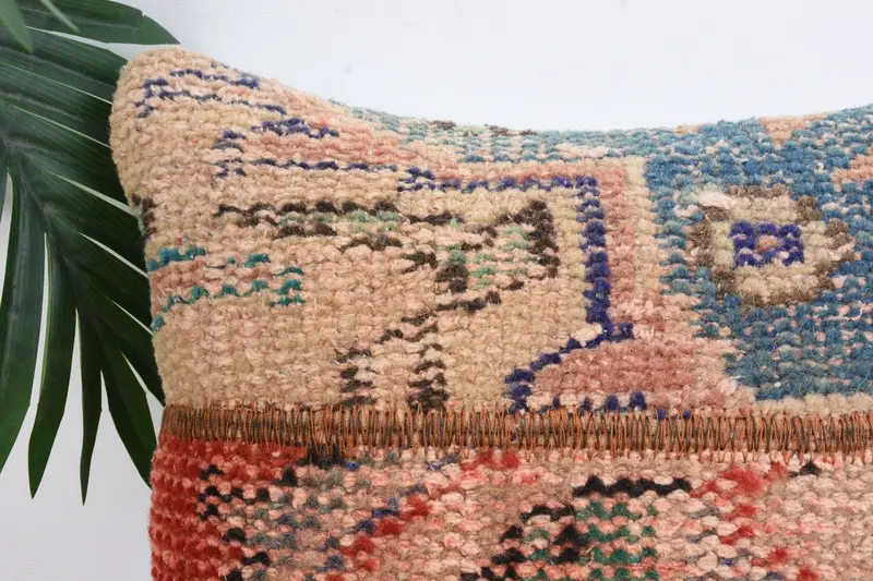Pillow Sham, Home Decor Pillow, Boho Pillow Sham Cover, Outdoor Cushion Cover, Boho Pillow, 12x12 Beige Pillow, Knitted Pillow Case - 2