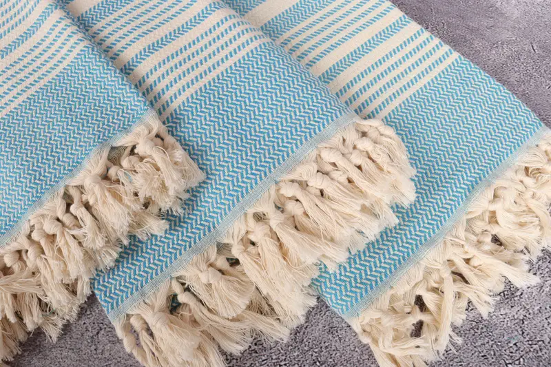 70x40 Cotton Striped Towel, Sand-free towel, Turkish Towel Beach, Gift Towel, Bachelor Gifts, Girls Weekend Getaways Ideas, Turkish Towel Bulk - 5