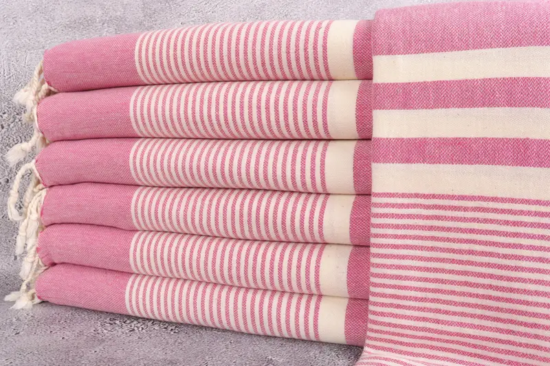 Bridal Shower Gift, Gift For Her, 70x40 Cotton Striped Towel, Sand-resistant Turkish towel for the beach, Employee Gifts, Monogram Turkish Towel - 1