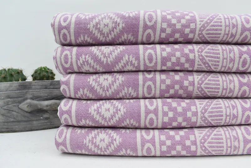 Spa Gift Towel, Travel towel, Oversized Beach Towel, Organic towel, Christmas Gift, Personalized Beach Towel, 68x36 Cotton Geometric Towel - 3