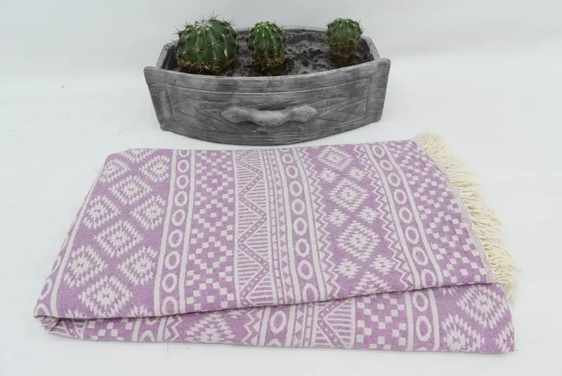Spa Gift Towel, Travel towel, Oversized Beach Towel, Organic towel, Christmas Gift, Personalized Beach Towel, 68x36 Cotton Geometric Towel - 4