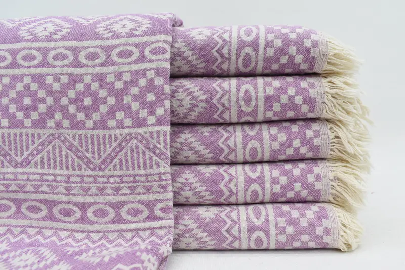 Spa Gift Towel, Travel towel, Oversized Beach Towel, Organic towel, Christmas Gift, Personalized Beach Towel, 68x36 Cotton Geometric Towel - 1