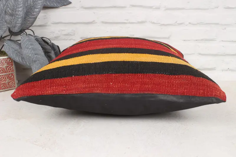 Wholesale Pillow Cover, Cushion Case, Boho Pillow, Bed Cushion Case, 16x16 Red Pillow Case, Ethnical Kilim Rug Pillow, Interior Designer Pillow - 5