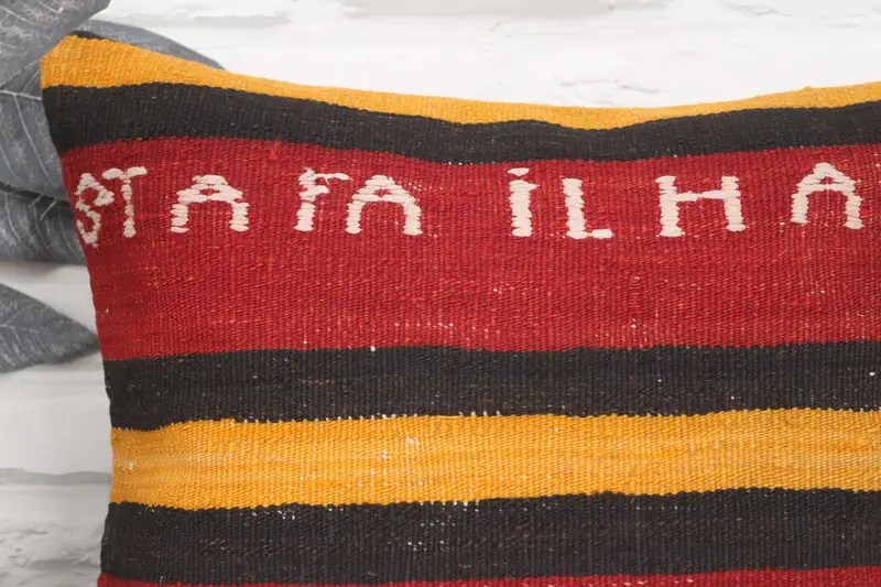 Wholesale Pillow Cover, Cushion Case, Boho Pillow, Bed Cushion Case, 16x16 Red Pillow Case, Ethnical Kilim Rug Pillow, Interior Designer Pillow - 2