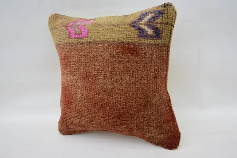 12x12 Red Pillow Sham, Vintage Kilim Throw Pillow, Home Decor Pillow, Designer Throw Pillow, Gift Pillow, Cushion, Outdoor Throw Cushion Cover - 3
