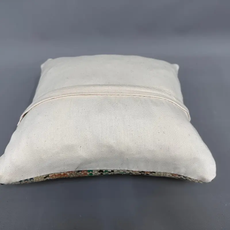 Cotton Cushion Case, Kilim Pillow, Gift Pillow, Cushion, Handmade Throw Pillow Cover, Handmade Kilim Cushion, Toss Pillow, 12x12 Beige Cushion - 7