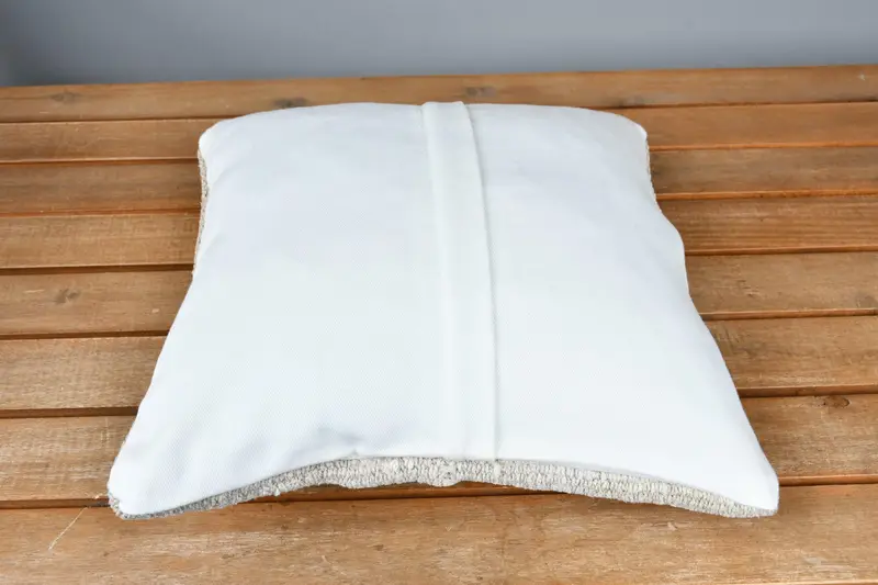 Pillow for Sofa, Vintage Kilim Pillow, Authentic Pillow Case, Cushion Cover, Bolster Pillow Cover, 12x12 Beige Pillow Sham, Boho Pillow Sham Cover - 5