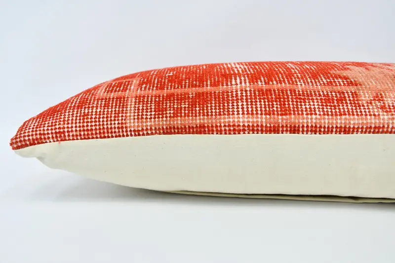 Pillow, Office Chair Cushion Case, Kilim Pillow, Turkish Kilim Pillow, Ethnic Pillow Cover Pillow, 12x36 Red Pillow Sham, Vintage Kilim Pillow - 5