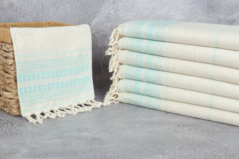 40x20 Linen Striped Towel, Monogram Hand Towel, Spa Towel, Custom Wedding Gifts, Summer Gift, Custom Hand Towel, Valentines Gift, Turkish Hand Towel - 3