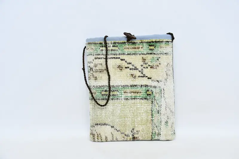 Ayarlanabilir Askılı Minimalist Kilim Çanta, Yün Çapraz Çanta