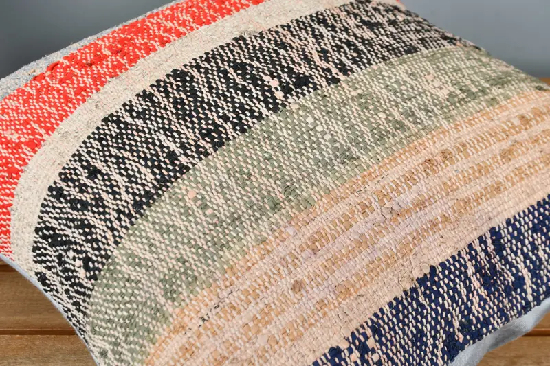 Vintage Pillow, Handmade Kilim Cushion, Interior Designer Pillow, 16x16 Red Cushion, Rustic Cushion Cover, Floor Pillow, Pillow, Patio Pillow Sham - 4