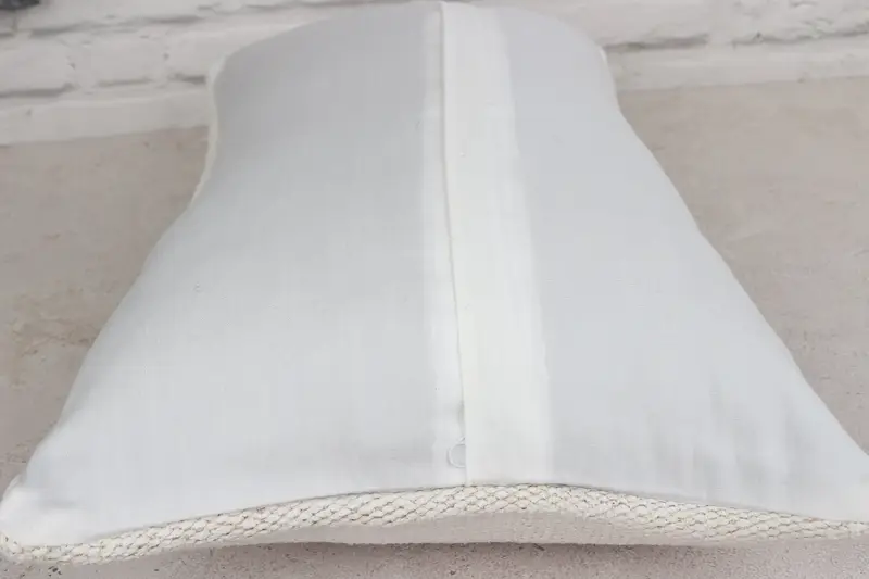 クッション、屋内クッション、家の装飾枕、アームチェア枕の偽、ソファ用の枕、12x20白いクッションカバー、民族キリムラグ枕 - 5
