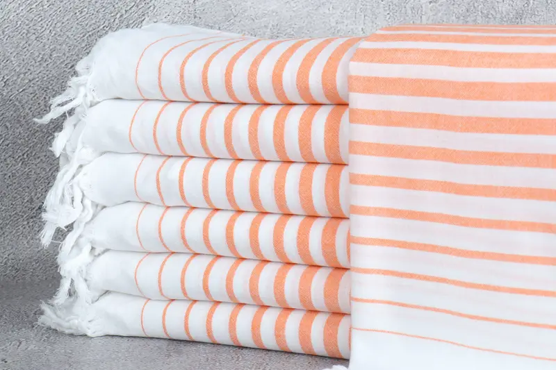 68x36 Cotton Striped Towel, Turkish hand towel, Organic Beach Towel, Beach towel, Personalized Wedding Gift For Couple, Monogram Turkish Towel - 1