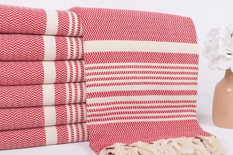 Thin towel, Personalised Gift, First Wedding Anniversary Gift, 70x40 Cotton Striped Towel, Personalized Bridesmaid Gift, Monogrammed Beach Towel - 2