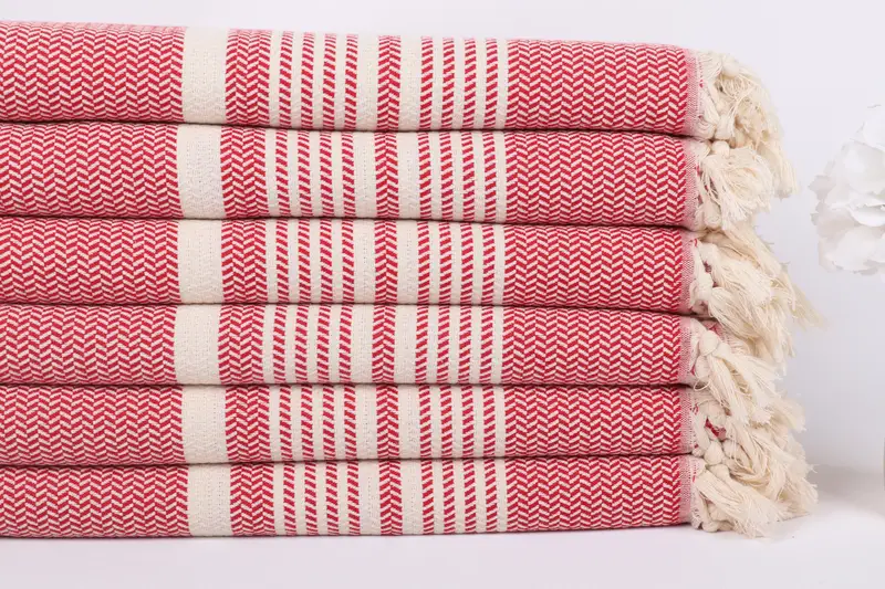 Thin towel, Personalised Gift, First Wedding Anniversary Gift, 70x40 Cotton Striped Towel, Personalized Bridesmaid Gift, Monogrammed Beach Towel - 3