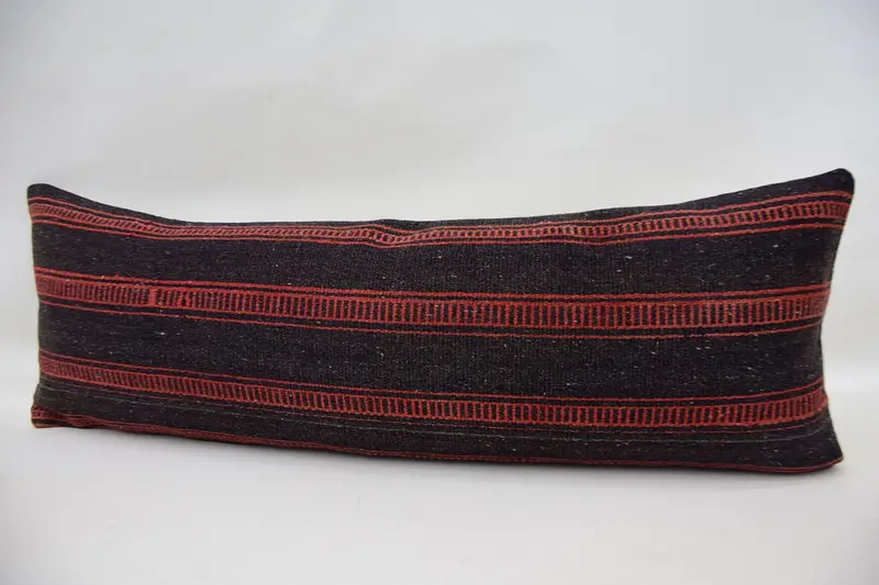Kilim Pillow Cover, Kilim Cushion Sham, Vintage Cushion, Vintage Pillow, Colorful Pillow, Pillow, 12x36 Brown Cushion Cover - 5