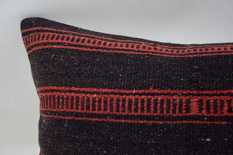 Kilim Pillow Cover, Kilim Cushion Sham, Vintage Cushion, Vintage Pillow, Colorful Pillow, Pillow, 12x36 Brown Cushion Cover - 2