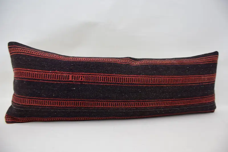Kilim Pillow Cover, Kilim Cushion Sham, Vintage Cushion, Vintage Pillow, Colorful Pillow, Pillow, 12x36 Brown Cushion Cover - 3