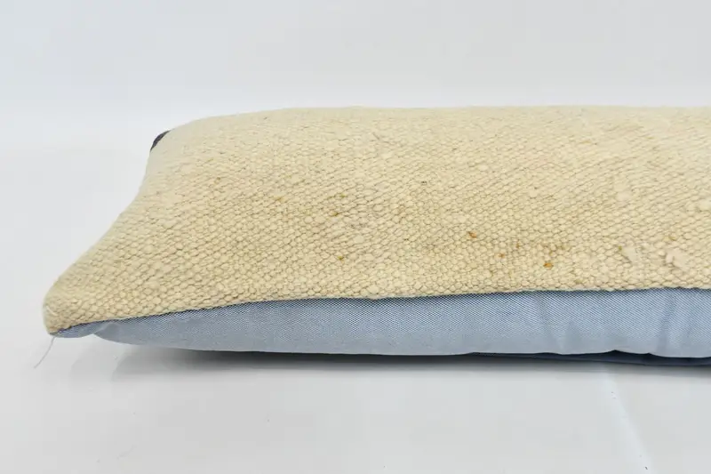 Decorative Bolster Cushion Case, Kilim Cushion Sham, 12x36 Beige Cushion Case, Crochet Pattern Pillow, Gift Pillow, Pillow Case, Turkish Pillow - 6