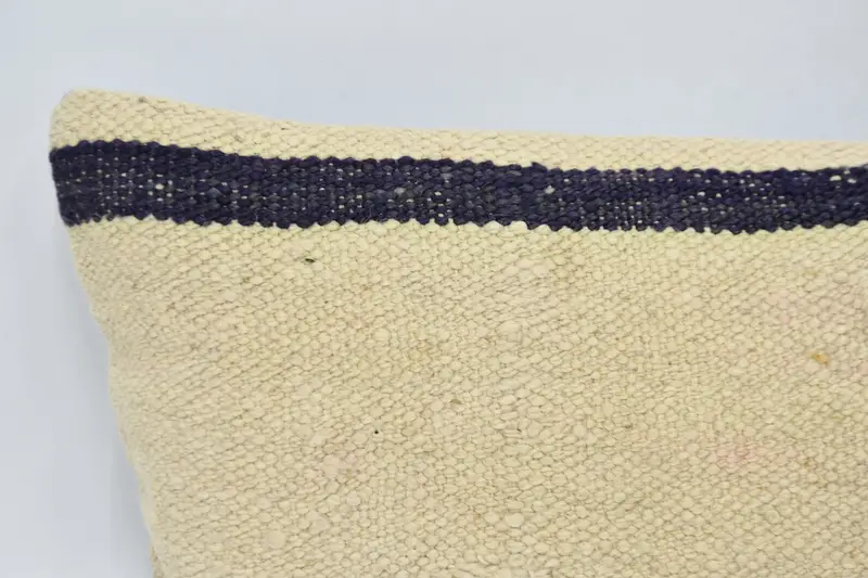 Decorative Bolster Cushion Case, Kilim Cushion Sham, 12x36 Beige Cushion Case, Crochet Pattern Pillow, Gift Pillow, Pillow Case, Turkish Pillow - 2