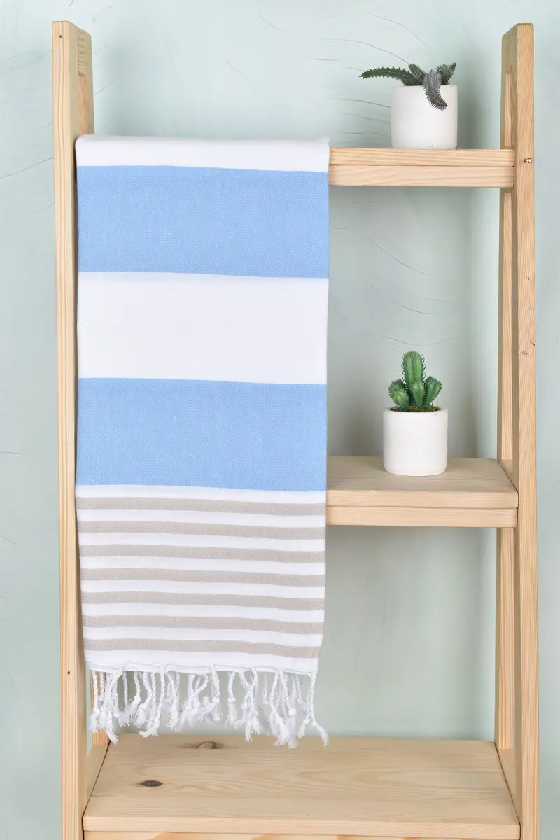 Wedding For Favor, Turkish Towel Beach, Friends Beach Towel, Lightweight Turkish towel, Bridal Shower Gift, Yoga Towel, 70x40 Cotton Striped Towel - 8