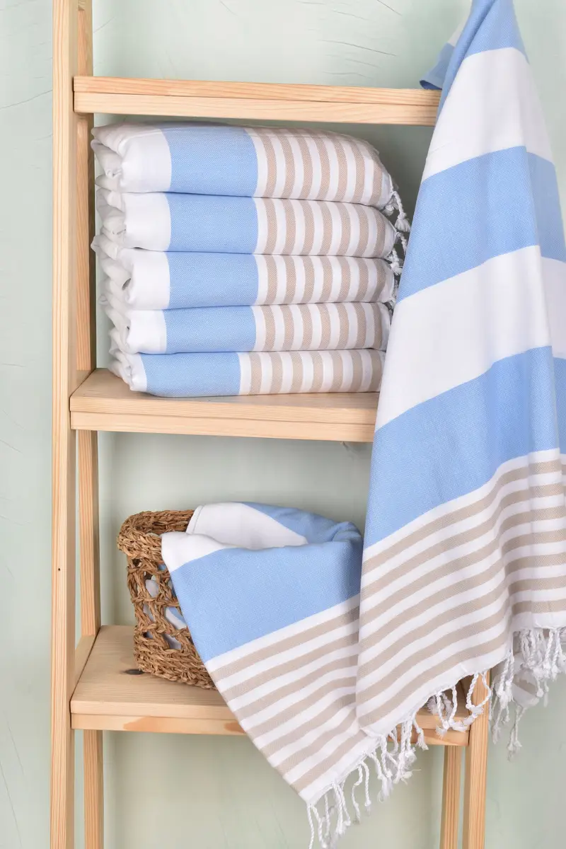 Wedding For Favor, Turkish Towel Beach, Friends Beach Towel, Lightweight Turkish towel, Bridal Shower Gift, Yoga Towel, 70x40 Cotton Striped Towel - 3