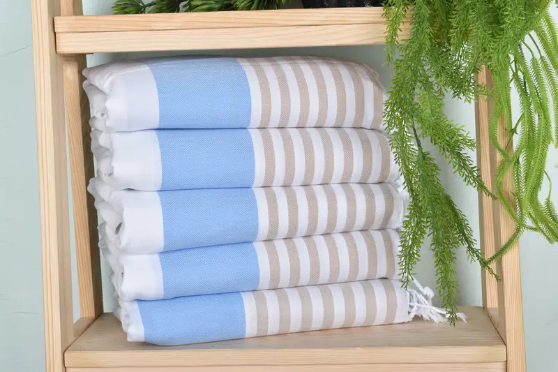 Wedding For Favor, Turkish Towel Beach, Friends Beach Towel, Lightweight Turkish towel, Bridal Shower Gift, Yoga Towel, 70x40 Cotton Striped Towel - 1