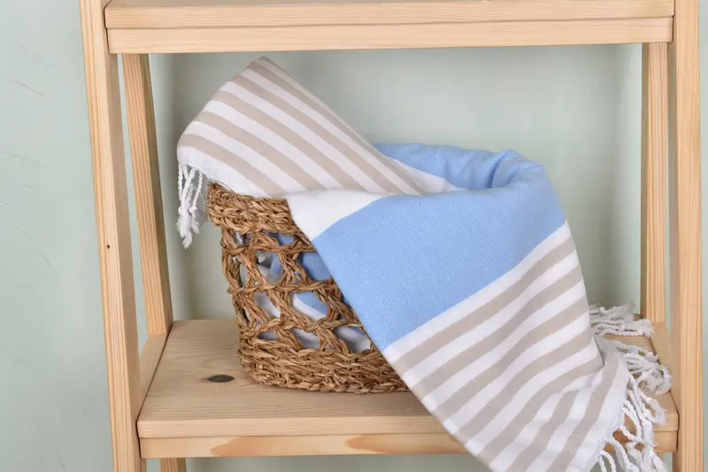 Wedding For Favor, Turkish Towel Beach, Friends Beach Towel, Lightweight Turkish towel, Bridal Shower Gift, Yoga Towel, 70x40 Cotton Striped Towel - 4