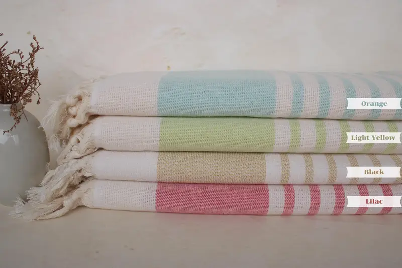 Anpassendes türkisches Handtuch, individuelle Handtücher, leichtes türkisches Handtuch, 64x36 Baumwollgestreifte Terry -Handtuch, Fitnesshandtuch, gestickeltes Handtuch, Badetuch - 1