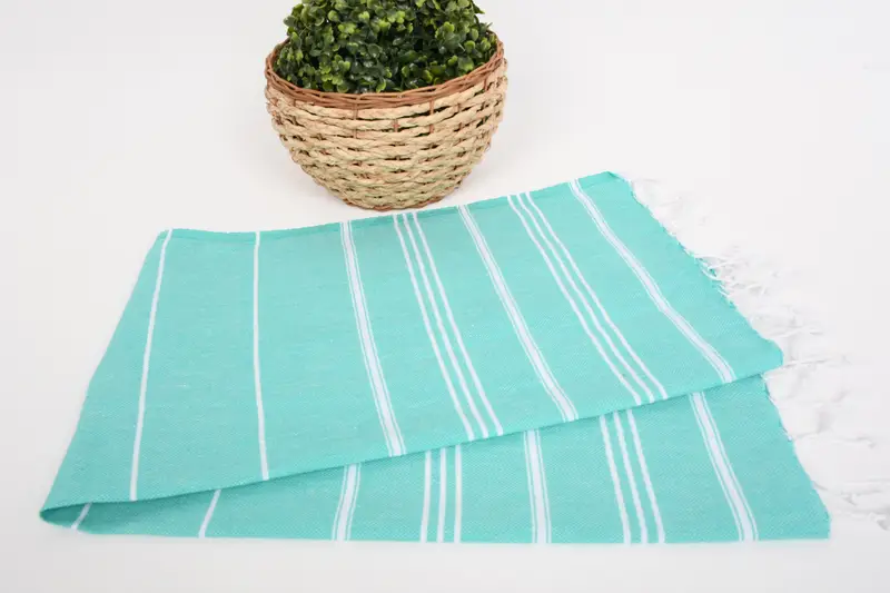 Türk Çay havlu, 40x24 pamuklu çizgili havlu, plaj teması düğün hediyesi, yaz hediyesi, özel el havlu, yıldönümü hediyesi, banyo havluları - 4