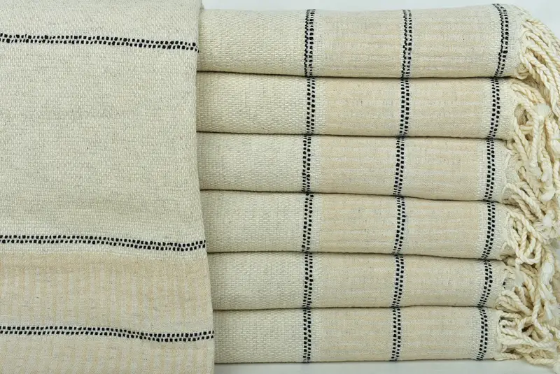 Bridesmaid Favors, Personalized Turkish Towel, Bachelorette Party Decorations, Eco-Friendly Turkish Towel, Custom Towel, 70x40 Linen Striped Towel - 1