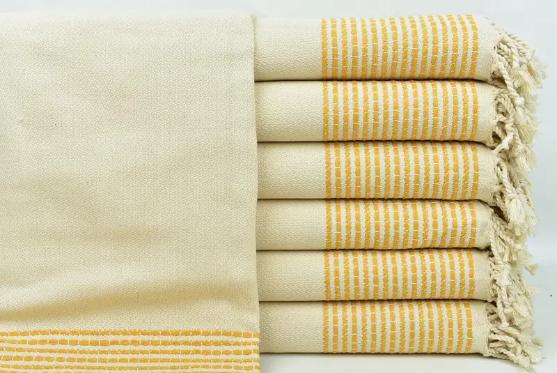 Gift For Her, Absorbent Turkish towel, Scarf Towel, Valentines Day Gift, 70x36 Cotton Striped Towel, Quick-dry peshtemal, Embroidered Beach Towel - 1