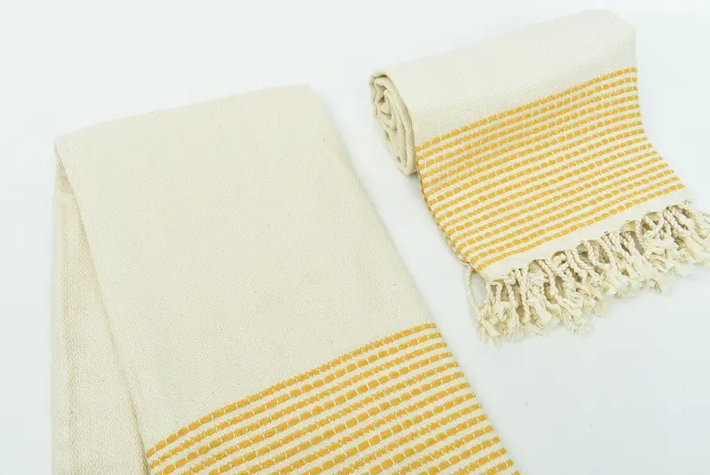 Gift For Her, Absorbent Turkish towel, Scarf Towel, Valentines Day Gift, 70x36 Cotton Striped Towel, Quick-dry peshtemal, Embroidered Beach Towel - 7