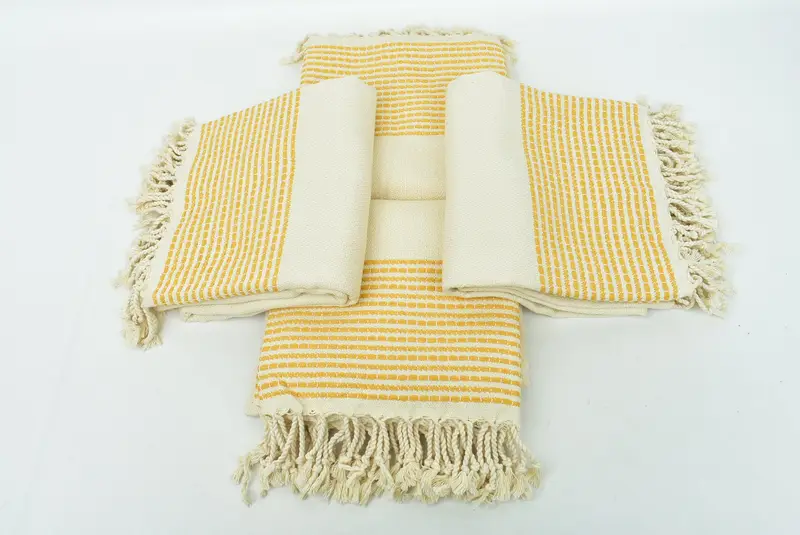 Gift For Her, Absorbent Turkish towel, Scarf Towel, Valentines Day Gift, 70x36 Cotton Striped Towel, Quick-dry peshtemal, Embroidered Beach Towel - 6