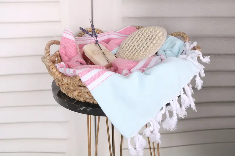 Best Friend Gift, Turkish Towel USA, Bachelorette Gifts, 68x40 Cotton Striped Towel, Peshtemal, Best lightweight Turkish towel for travel USA - 2