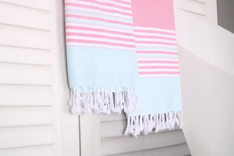 Best Friend Gift, Turkish Towel USA, Bachelorette Gifts, 68x40 Cotton Striped Towel, Peshtemal, Best lightweight Turkish towel for travel USA - 8