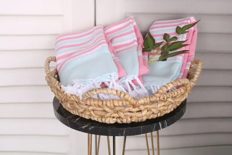 Best Friend Gift, Turkish Towel USA, Bachelorette Gifts, 68x40 Cotton Striped Towel, Peshtemal, Best lightweight Turkish towel for travel USA - 5