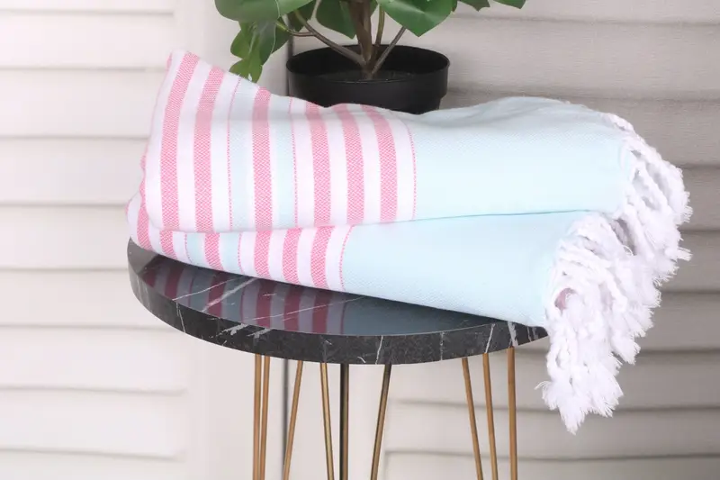 Best Friend Gift, Turkish Towel USA, Bachelorette Gifts, 68x40 Cotton Striped Towel, Peshtemal, Best lightweight Turkish towel for travel USA - 3