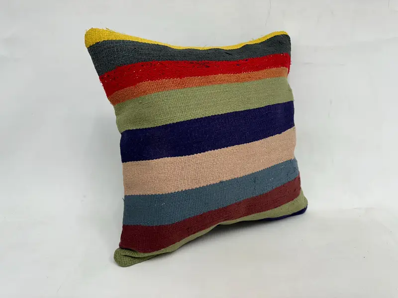 20x20 Green Pillow Sham, Outdoor Throw Cushion Cover, Cushion, Neutral Throw Cushion, Gift Pillow, Vintage Kilim Throw Pillow, Boho Pillow - 3
