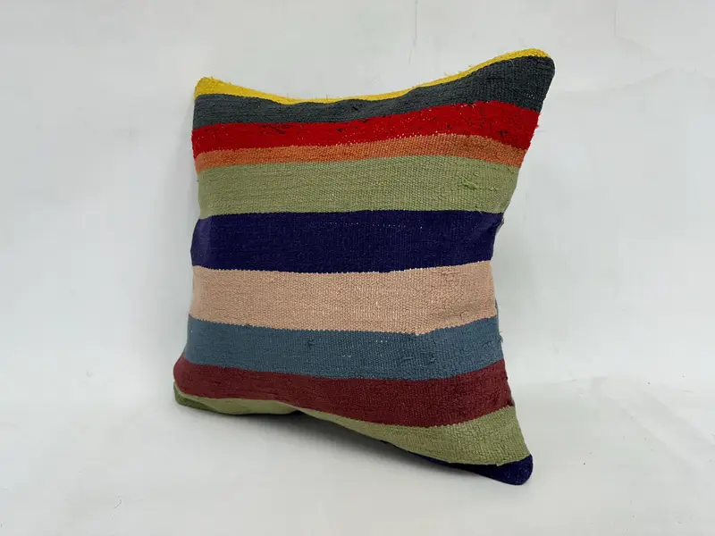 20x20 Green Pillow Sham, Outdoor Throw Cushion Cover, Cushion, Neutral Throw Cushion, Gift Pillow, Vintage Kilim Throw Pillow, Boho Pillow - 4