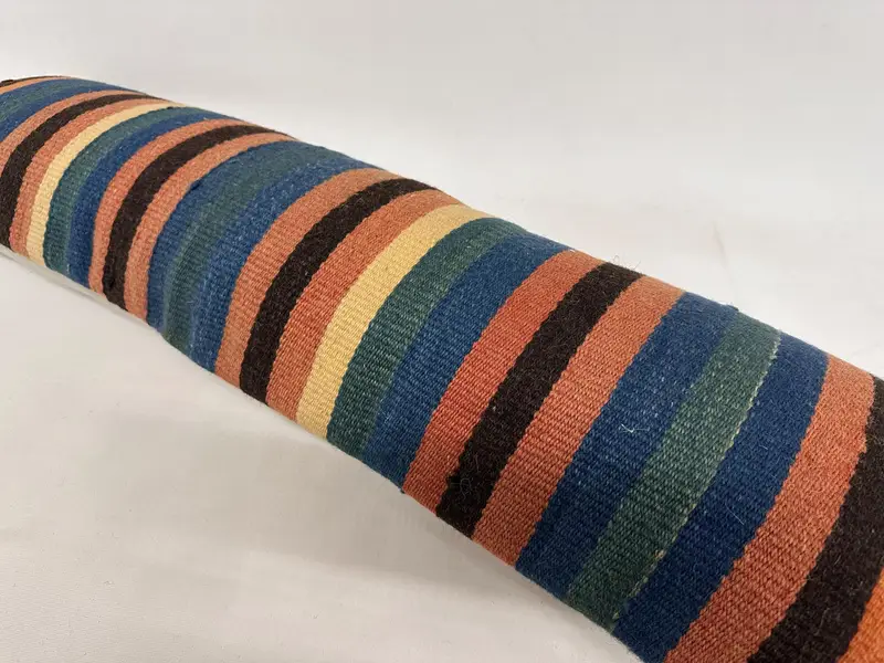 Pillow for Couch, 12x43 Blue Pillow Case, Vintage Kilim Pillow, Anatolian Cushion Cover, Muted Pillow Cover, Pillow for Sofa, Pillow Sham - 6