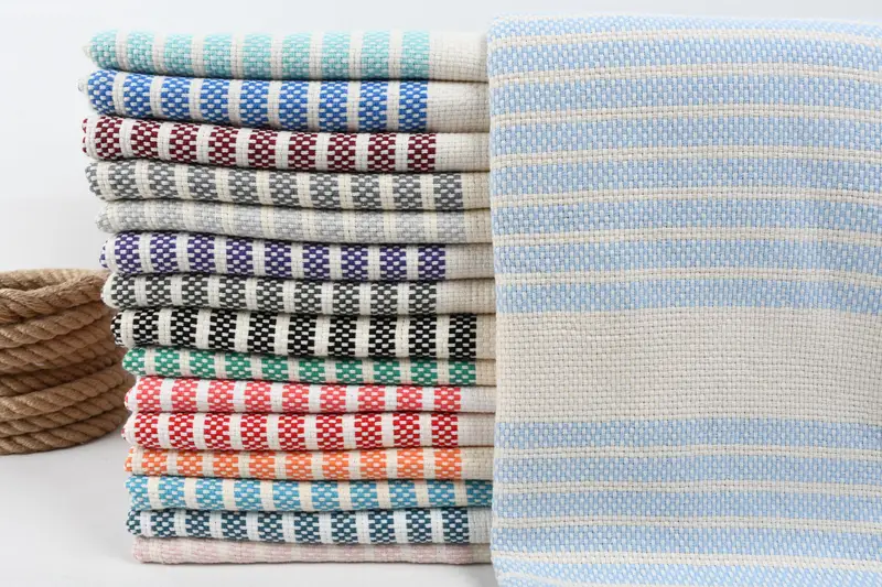 Handmade Gift, Sand-resistant towel, Christmas Favors, 70x40 Cotton Striped Towel, Absorbent towel, Girls Weekend Getaways Gifts, Hammam Towel USA - 1
